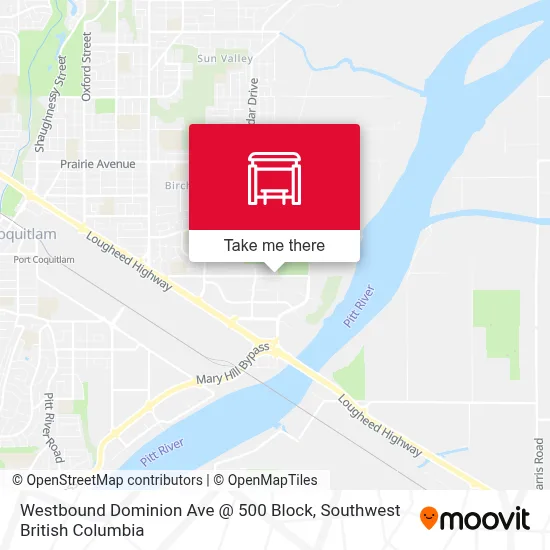 Westbound Dominion Ave @ 500 Block map