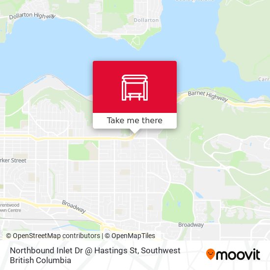Northbound Inlet Dr @ Hastings St map