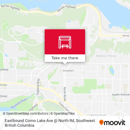 Eastbound Como Lake Ave @ North Rd map