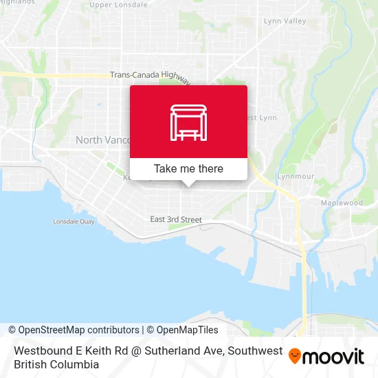 Westbound E Keith Rd @ Sutherland Ave map