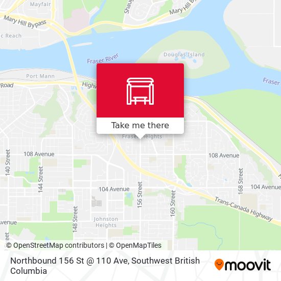Northbound 156 St @ 110 Ave map