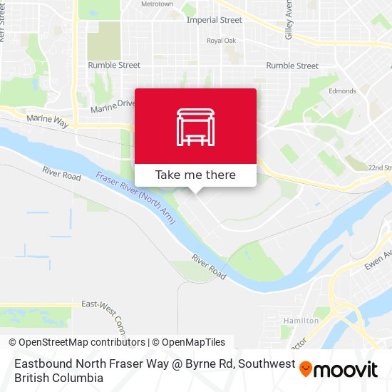 Eastbound North Fraser Way @ Byrne Rd map