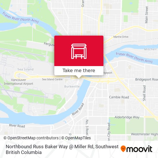 Northbound Russ Baker Way @ Miller Rd map