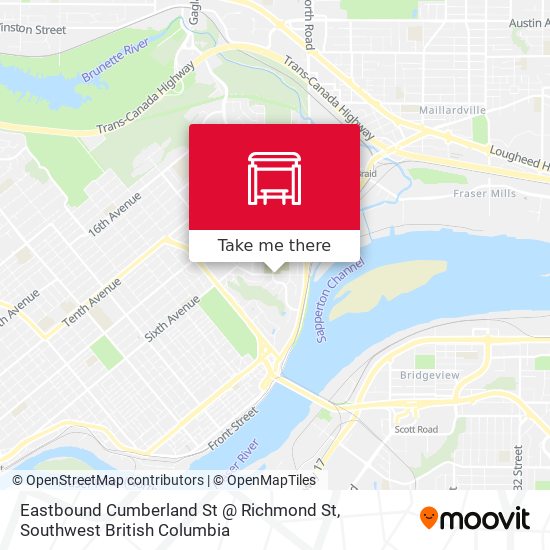 Eastbound Cumberland St @ Richmond St map