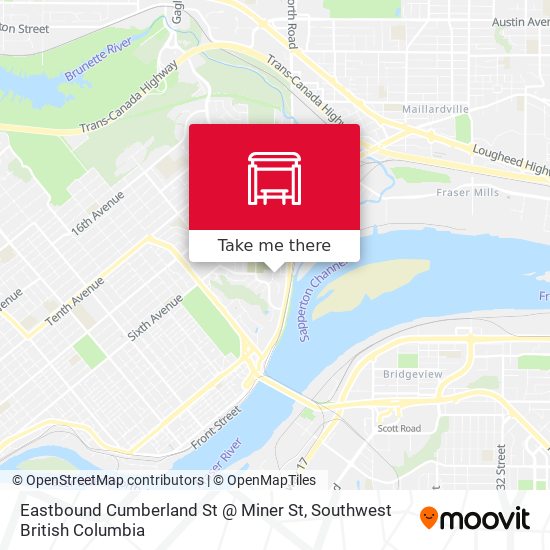 Eastbound Cumberland St @ Miner St map