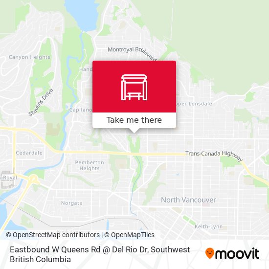 Eastbound W Queens Rd @ Del Rio Dr map