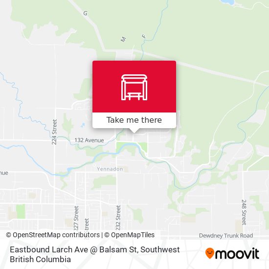 Eastbound Larch Ave @ Balsam St map