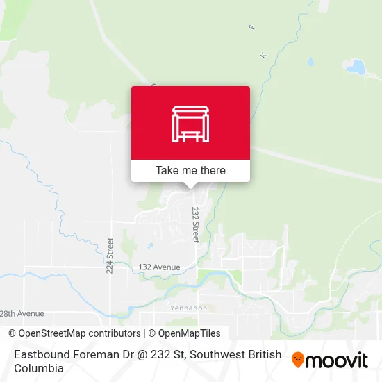 Eastbound Foreman Dr @ 232 St map