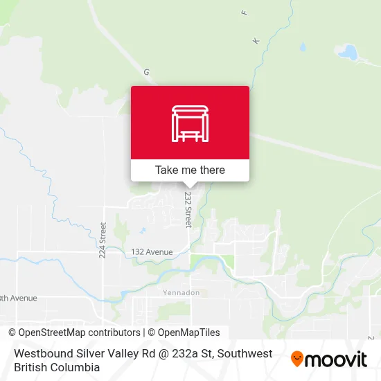 Westbound Silver Valley Rd @ 232a St map