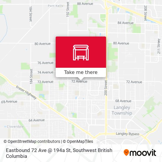 Eastbound 72 Ave @ 194a St map