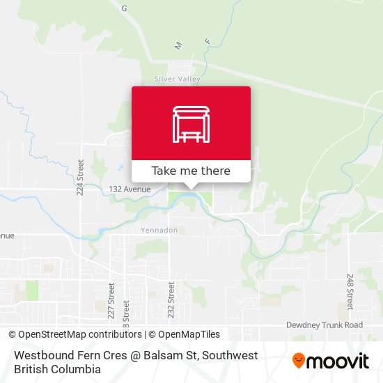 Westbound Fern Cres @ Balsam St map