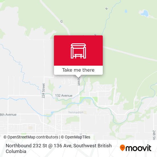 Northbound 232 St @ 136 Ave map