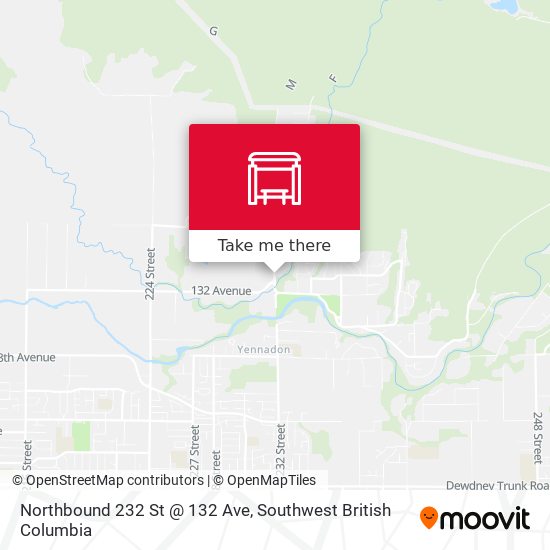 Northbound 232 St @ 132 Ave map