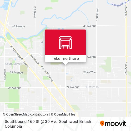 Southbound 160 St @ 30 Ave map