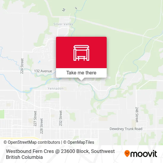 Westbound Fern Cres @ 23600 Block map