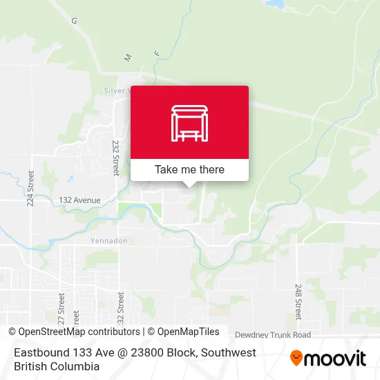 Eastbound 133 Ave @ 23800 Block map