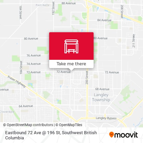 Eastbound 72 Ave @ 196 St map