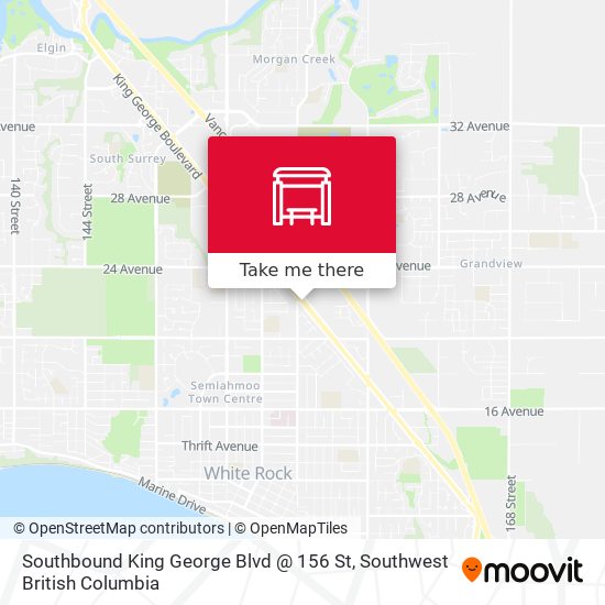 Southbound King George Blvd @ 156 St map