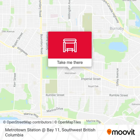 Metrotown Station @ Bay 11 map