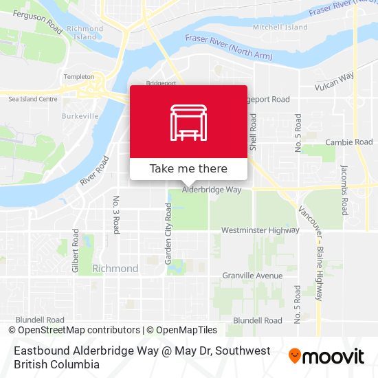 Eastbound Alderbridge Way @ May Dr map