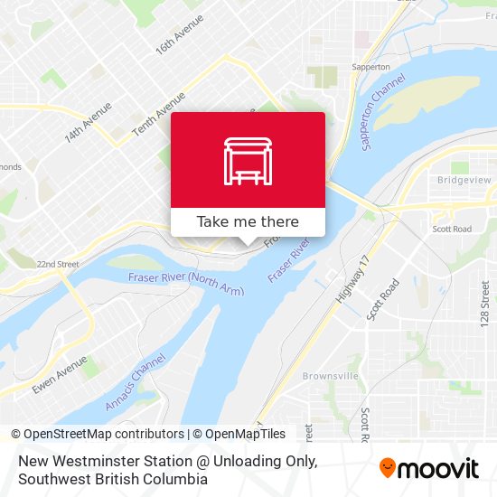 New Westminster Station @ Unloading Only map