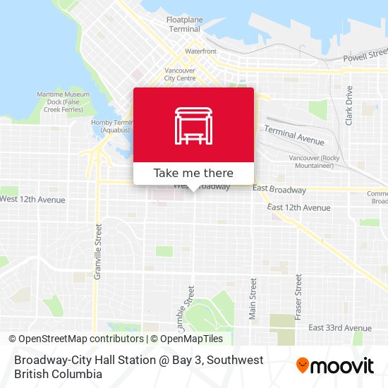 Broadway-City Hall Station @ Bay 3 map