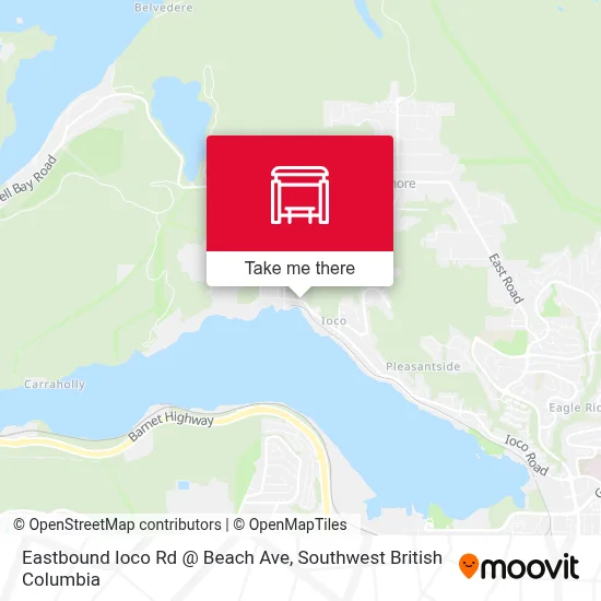 Eastbound Ioco Rd @ Beach Ave map