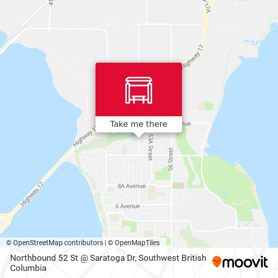 Northbound 52 St @ Saratoga Dr map