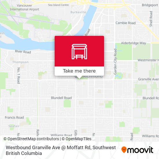 Westbound Granville Ave @ Moffatt Rd plan