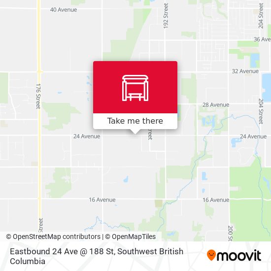 Eastbound 24 Ave @ 188 St map
