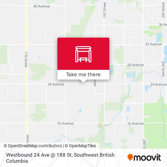 Westbound 24 Ave @ 188 St map