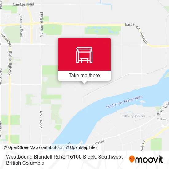 Westbound Blundell Rd @ 16100 Block map