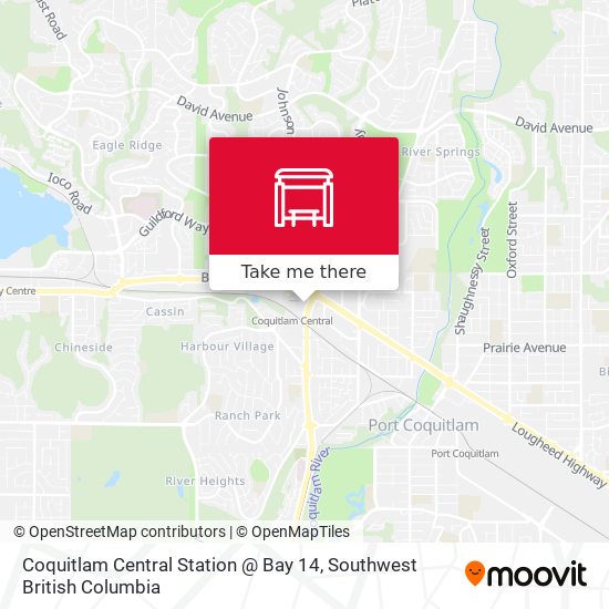 Coquitlam Central Station @ Bay 14 map