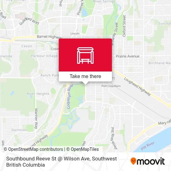 Southbound Reeve St @ Wilson Ave map