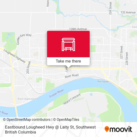 Eastbound Lougheed Hwy @ Laity St map