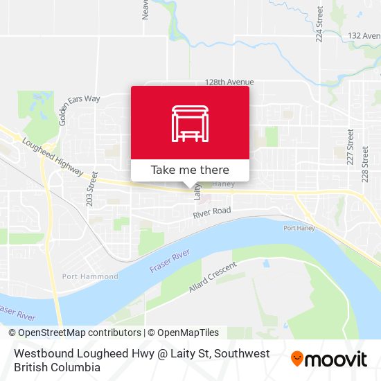 Westbound Lougheed Hwy @ Laity St map
