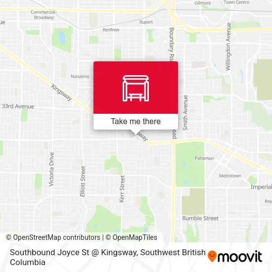 Southbound Joyce St @ Kingsway plan