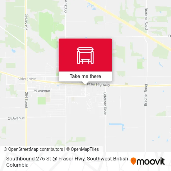 Southbound 276 St @ Fraser Hwy map