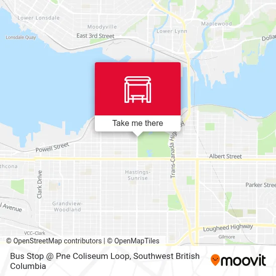 Bus Stop @ Pne Coliseum Loop map