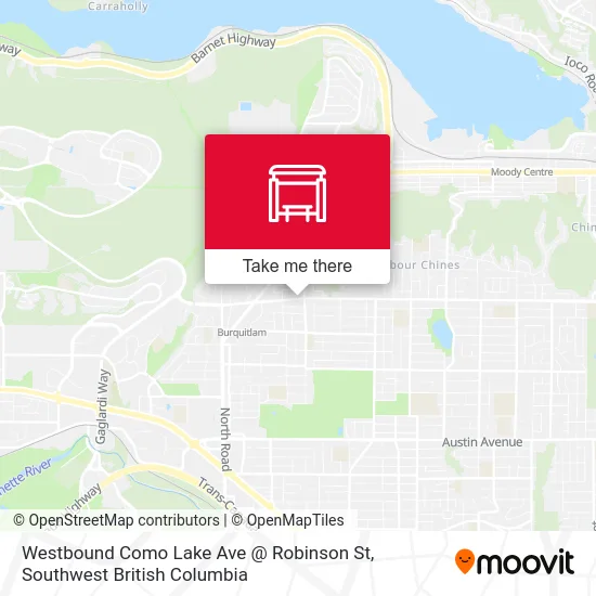 Westbound Como Lake Ave @ Robinson St map