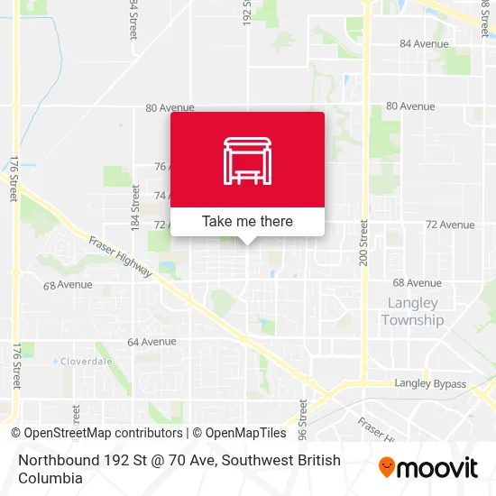 Northbound 192 St @ 70 Ave map