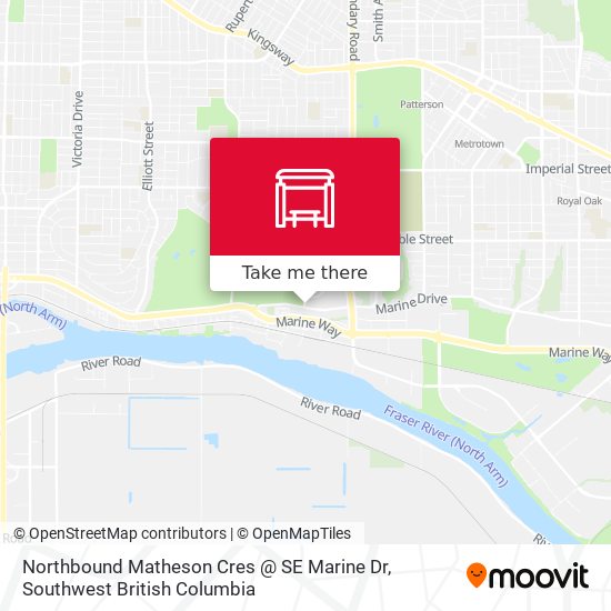 Northbound Matheson Cres @ SE Marine Dr map