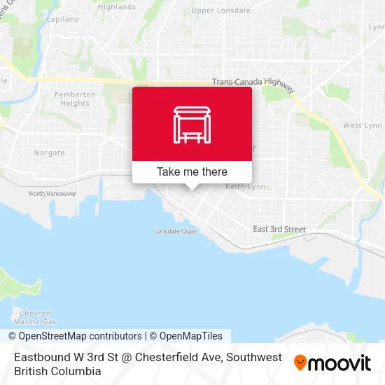 Eastbound W 3rd St @ Chesterfield Ave map