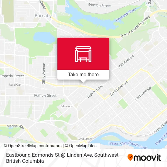 Eastbound Edmonds St @ Linden Ave map