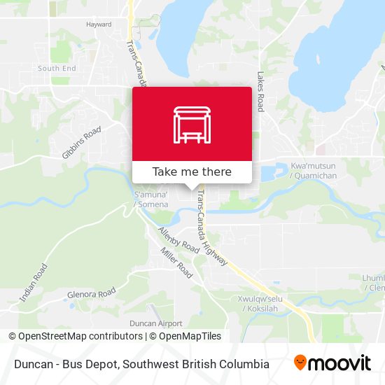 Duncan - Bus Depot map