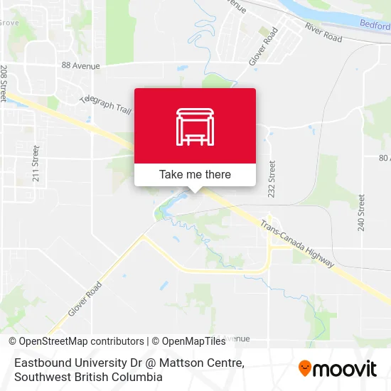 Eastbound University Dr @ Mattson Centre map