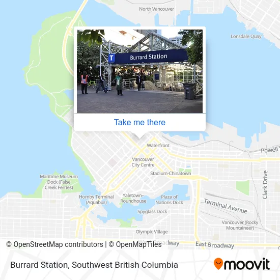 Burrard Station map