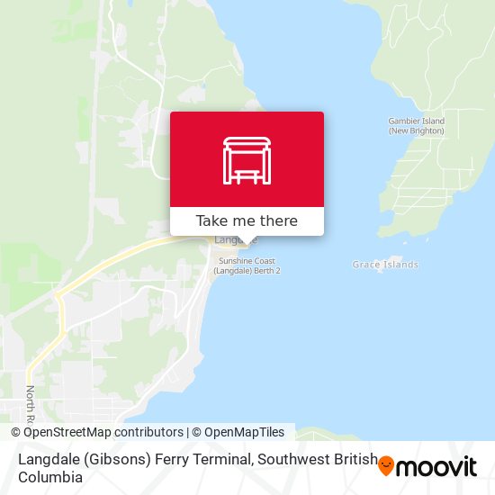 Langdale (Gibsons) Ferry Terminal map