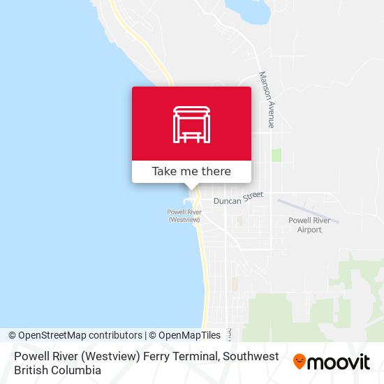 Powell River (Westview) Ferry Terminal map