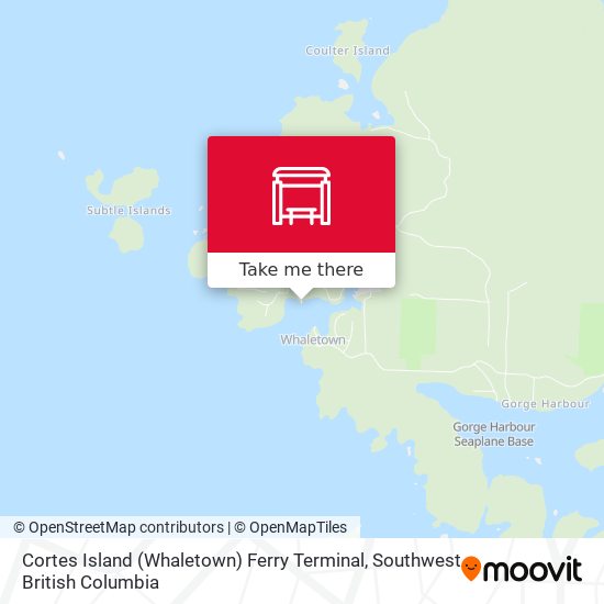 Cortes Island (Whaletown) Ferry Terminal map